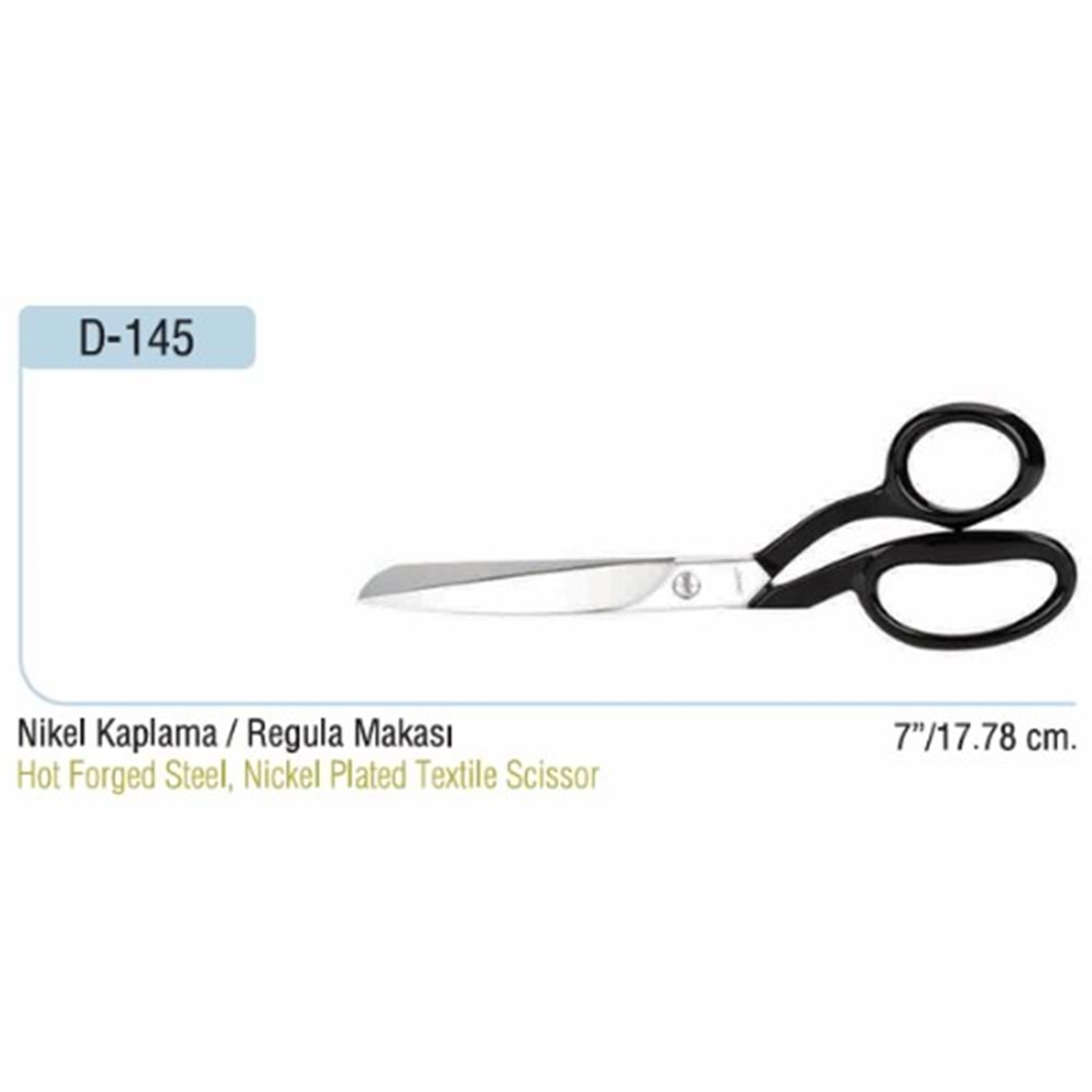 D-145 Nikel Kaplama Regula Makası 07 Inch 17.78 cm