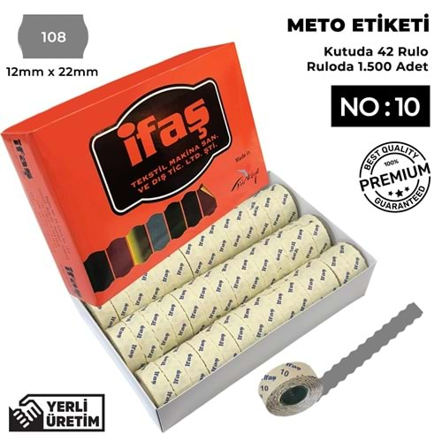 Meto Etiketi 108 Gri