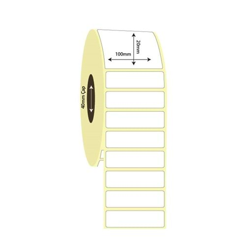 Barkod Etiket 100 mm x 20 mm