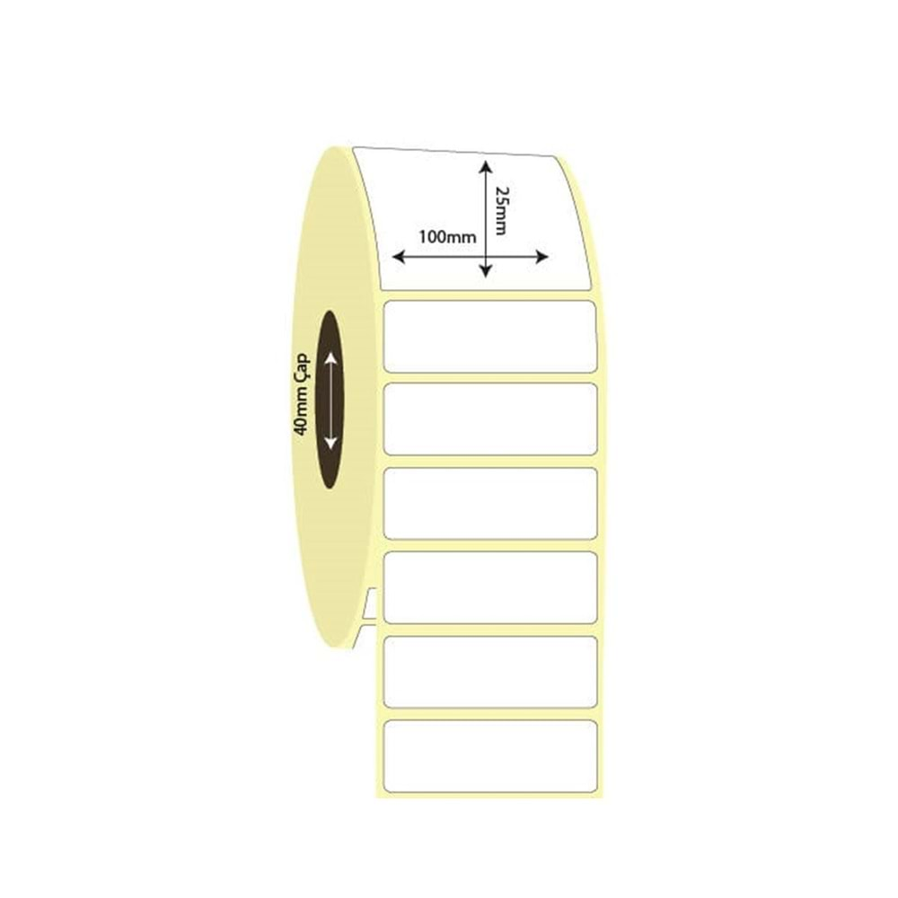 Barkod Etiket 100 mm x 25 mm