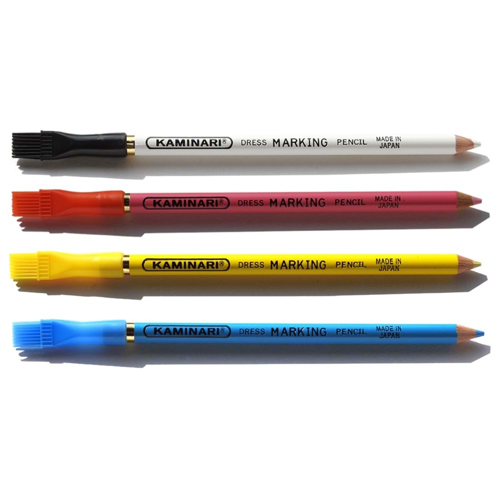 Kumaş İşaretleme Yumuşak ve Fırçalı Kalem, Renk : Sarı, Made in Japan